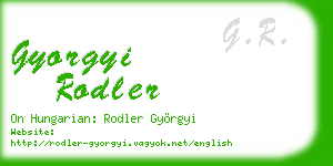 gyorgyi rodler business card